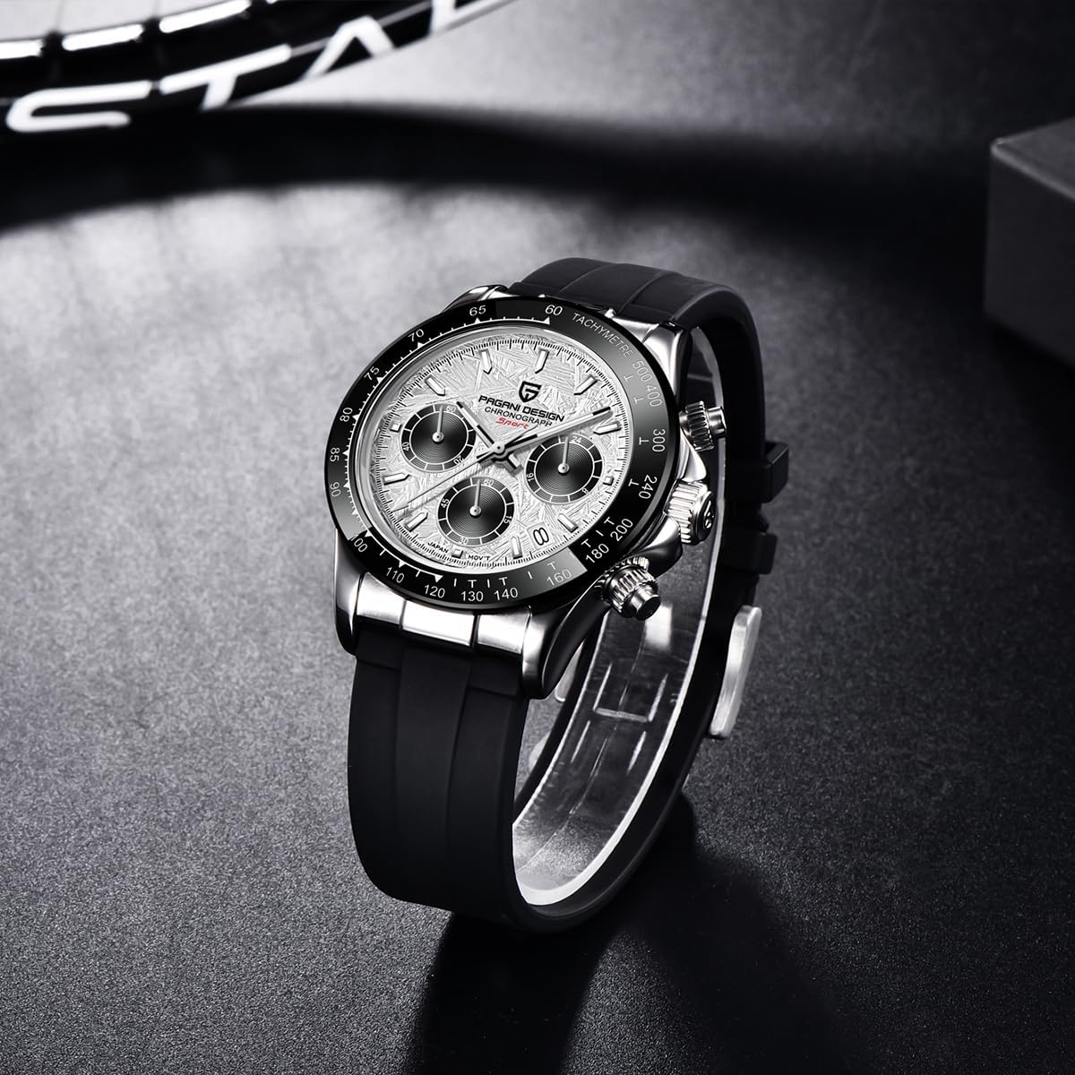 Reloj para hombre Pagani Design de cuarzo, estilo simple, cronógrafo de alta precisión, resistente al agua, bisel cerámico, cadena de acero inoxidable