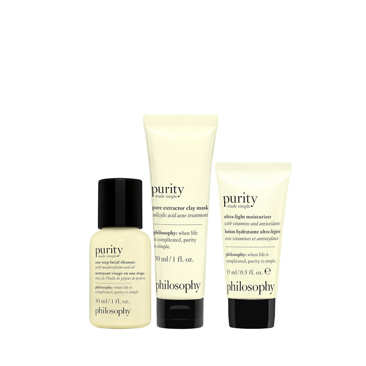 philosophy Pureza hecha simple limpiar, purificar, hidratar mini set