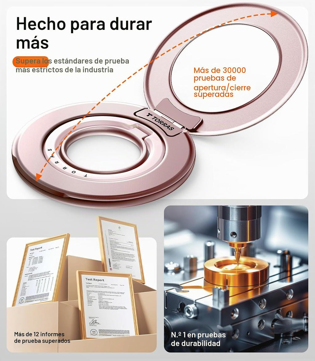 TORRAS Soporte magnético para teléfono 2025, diseño de rosa polvoriento