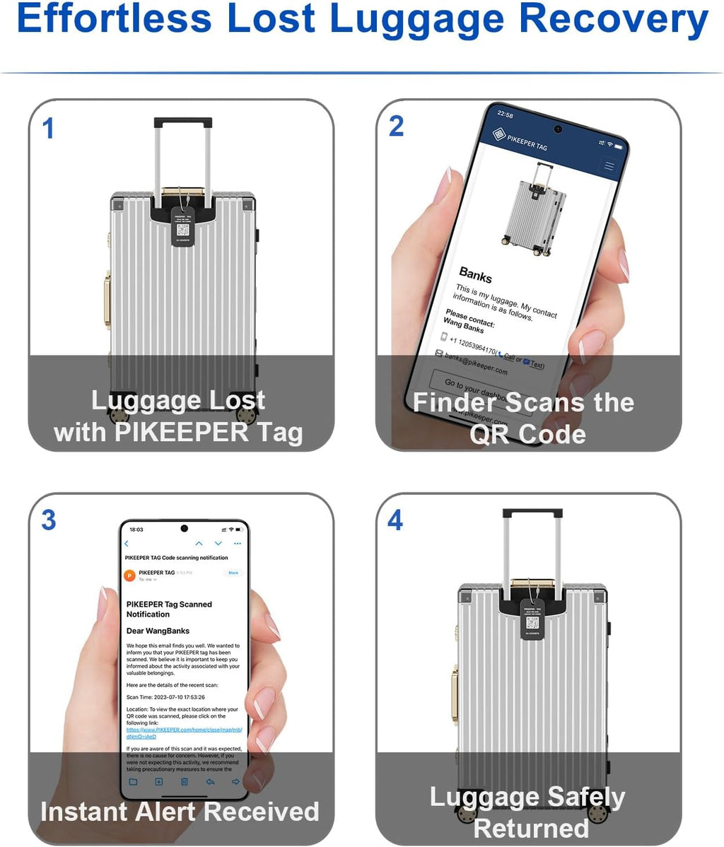 Etiquetas de equipaje inteligentes para parejas: QR-Scan Lost