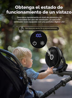 Koonie Ventilador portátil con clip de 10000 mAh con linterna LED y...