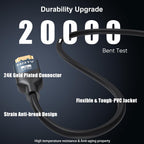 Cable HDMI 2.1 RyzzRooa 8K de 10 pies, paquete de 5, ultra alta velocidad