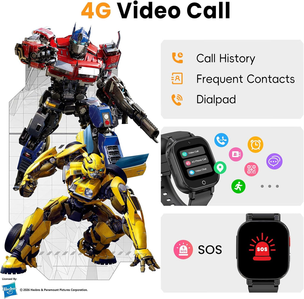 Reloj de teléfono para niños 4G con tarjeta SIM, reloj inteligente para