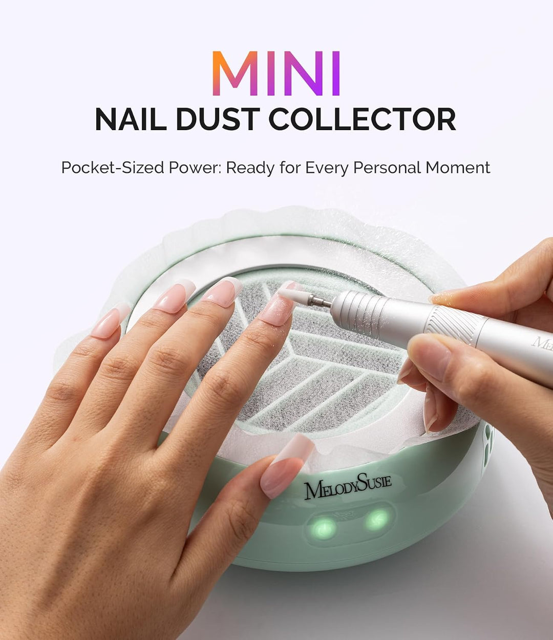 MelodySusie HProA - Colector de polvo de uñas de tamaño bolsillo co...