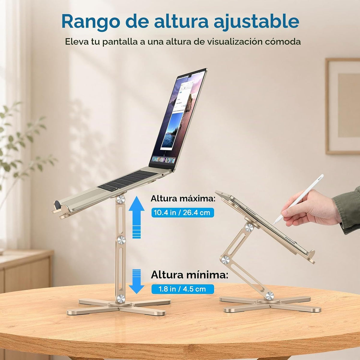 OMOTON LA10 - Soporte giratorio de 360° para computadora portátil,...