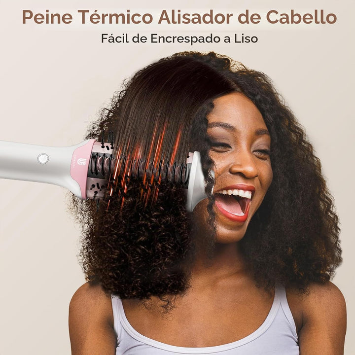 Cepillo secador de pelo, alisador de pelo 2 en 1 de alta velocidad,...