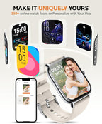 Reloj inteligente para mujeres y hombres, contador de actividad, reloj inteligente 2025 IP68 impermeable con monitor de actividad y contador de actividad, compatible con Android, iPhone, iOS, Samsung