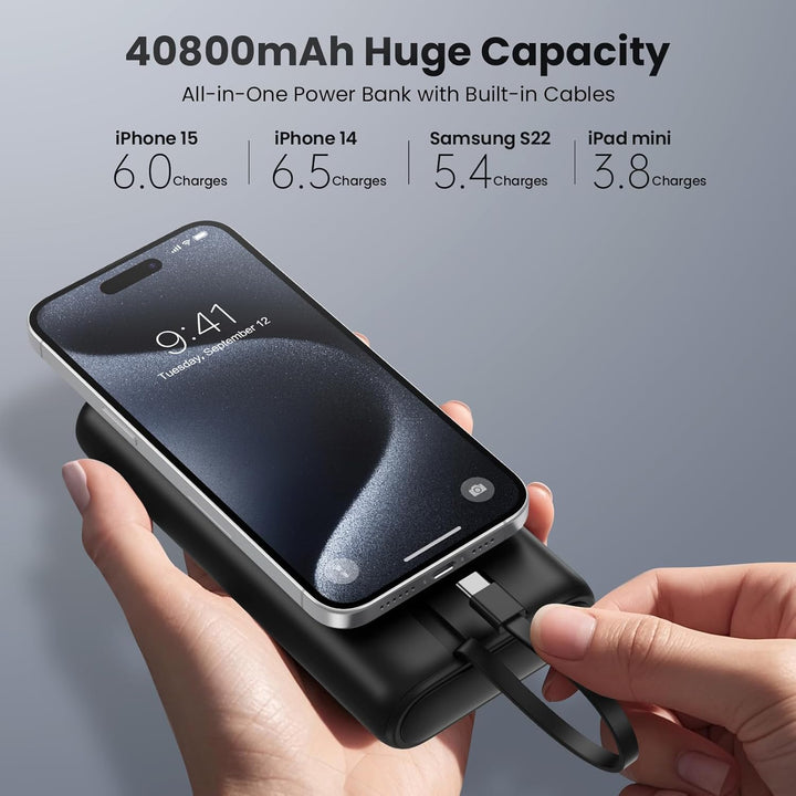 Ekrist Cargador Portátil Mejorado 40800mAh Banco de Energía - Bater...