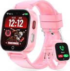 Transformers Reloj Inteligente para Niños 4G, Teléfono, GPS, Llamadas de Video, a Prueba de Agua - Rosa