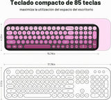 MOFII Combo de teclado y mouse inalámbricos, teclado pequeño compac...