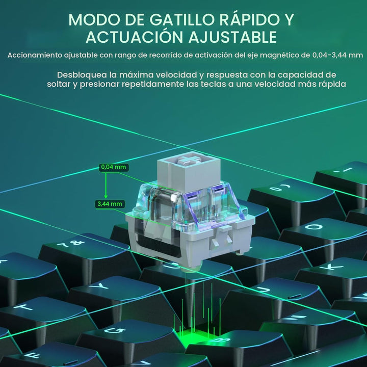 Aula WIN60 HE - Teclado mecánico para juegos 60% con cable, interru...