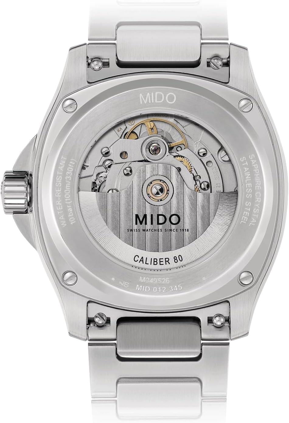MIDO Multifort TV Big Date - Reloj suizo automático para hombres - Caja de 40mm con respaldo transparente