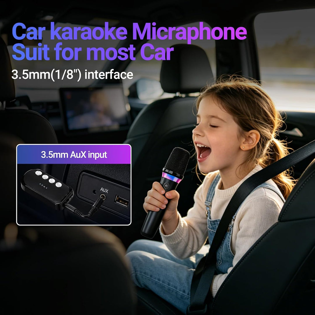 Myxtren Micrófono de karaoke para automóvil, micrófono dinámico rec...