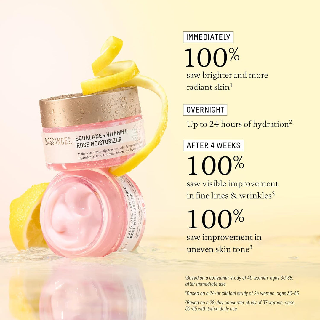 BIOSSANCE Squalane Vitamina C Rose Hidratante facial