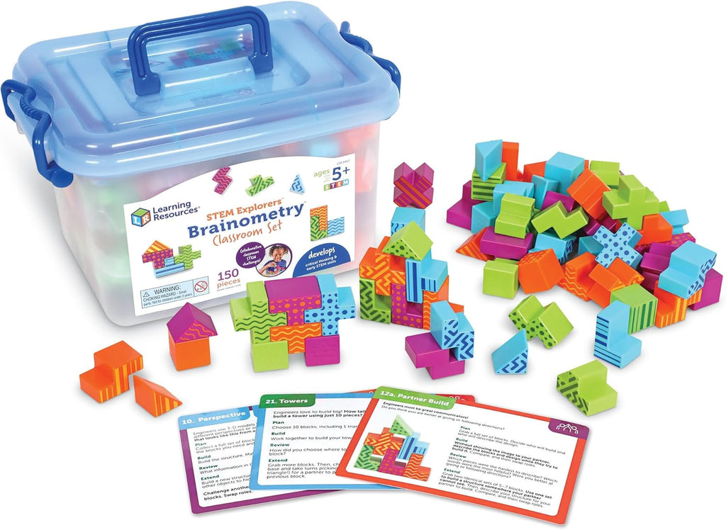 Learning Resources STEM Explorers Conjunto de Aula Brainometry, Juegos para Niños, Rompecabezas, Juguetes Sensoriales, Imprescindibles del Aula, Juguetes Montessori, Rompecabezas 3D, Juegos Mentales