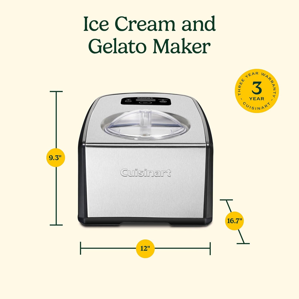 Cuisinart ICE-100 Máquina para hacer helado y gelato con compresor