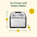 Cuisinart ICE-100 Máquina para hacer helado y gelato con compresor
