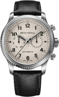 Seagull 1963 Serise Reloj para hombre Moda Deportes Multifunción Sapphire Luminoso Reloj mecánico automático Serie Pilot (Blanco)