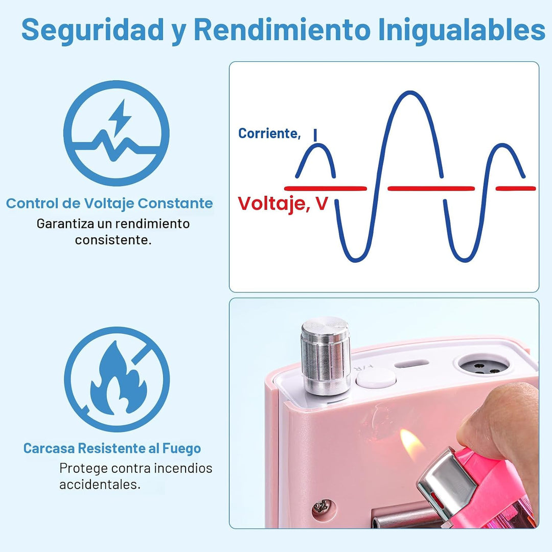 Makartt Taladro Eléctrico para Uñas - 30000RPM Recargable Lima E, P...