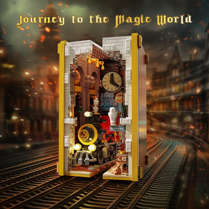 HOGOKIDS Magic Train Station - Juego de construcción de