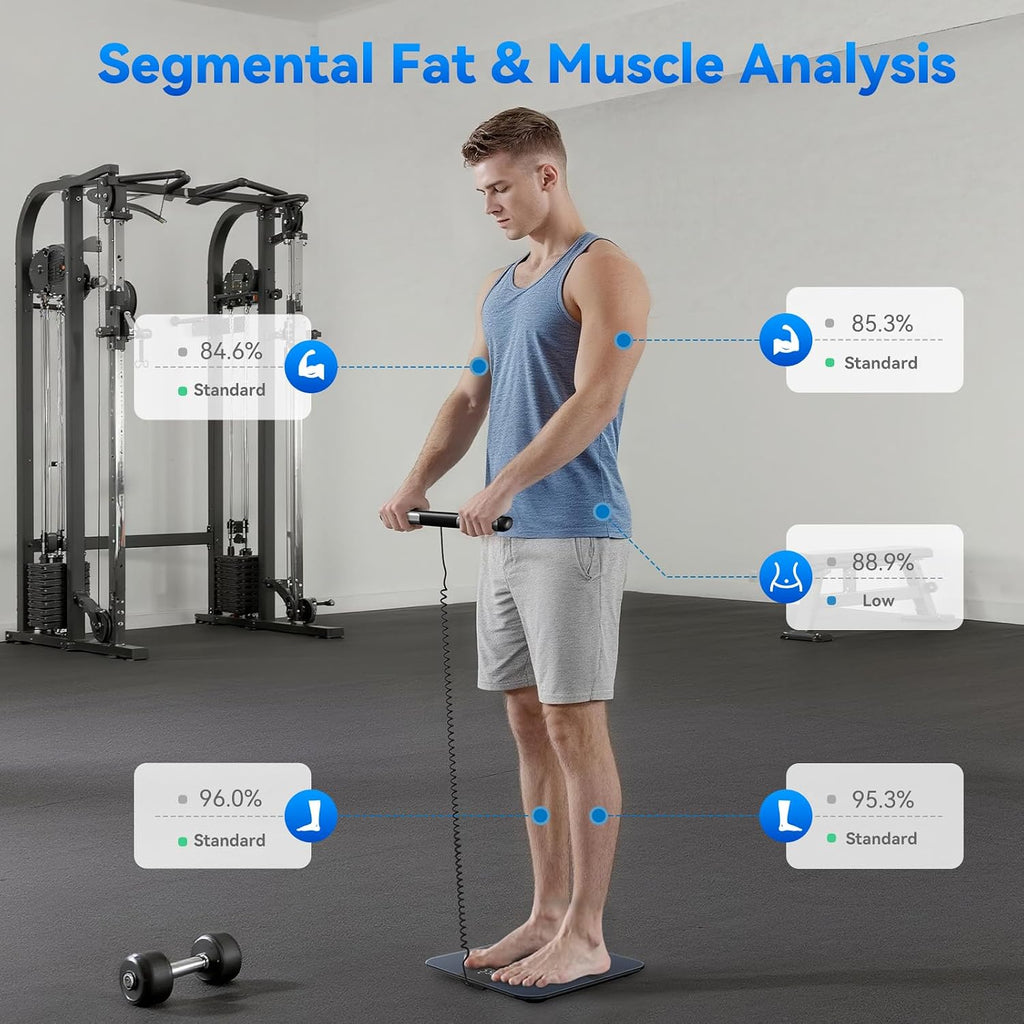 Lepulse Báscula inteligente para peso corporal, báscula de composición