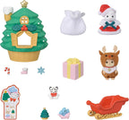 Sylvanian Families - 5822 Casa del árbol de Navidad de Papá Noel bebé - Juegos de casa de muñecas