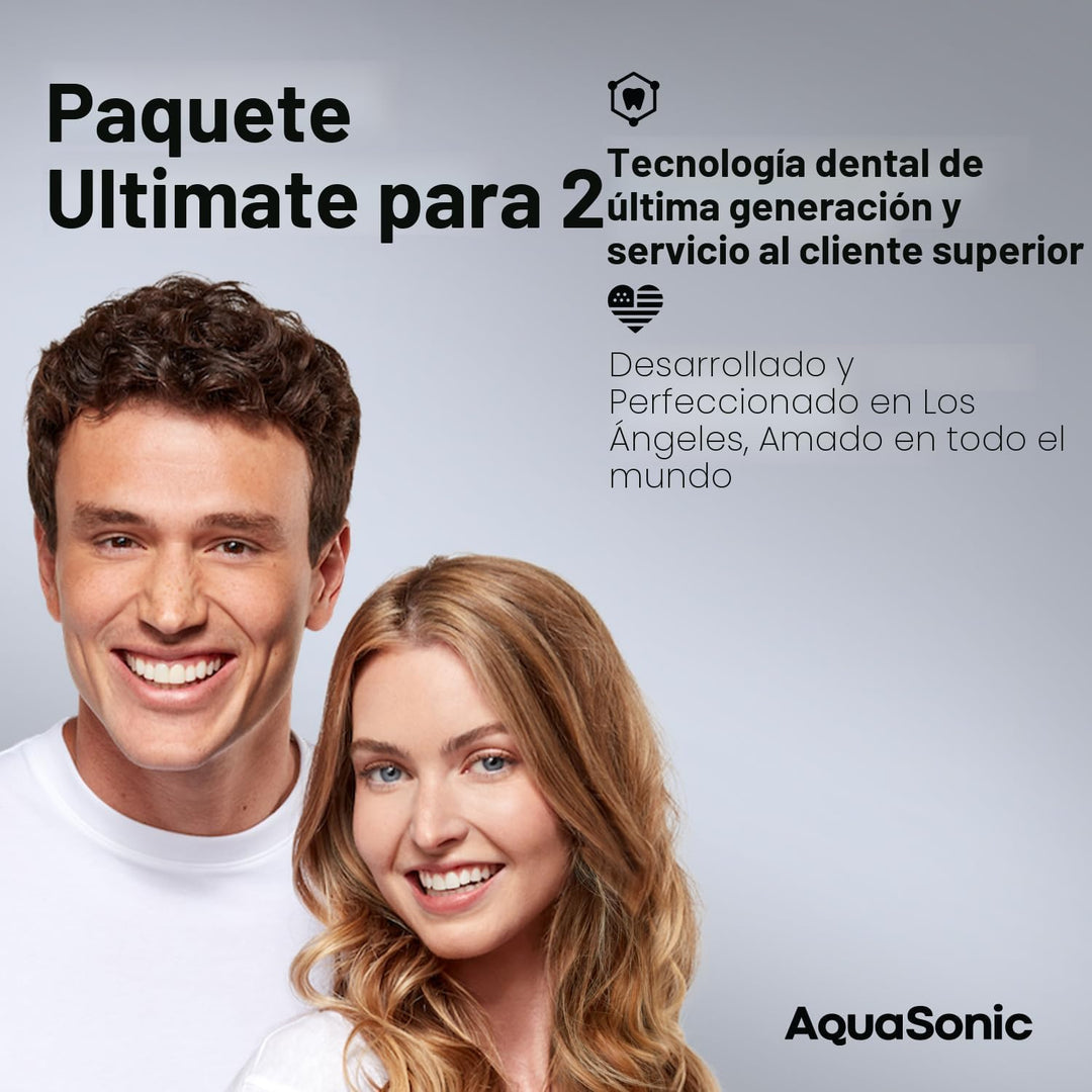 Aquasonic Duo - Cepillos de dientes eléctricos de carga inalámbrica...