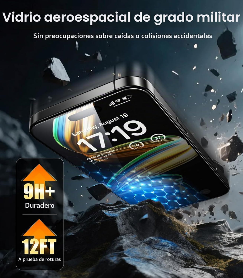 Paquete de 4 Protectores de Pantalla de Privacidad para iPhone 16/iPhone 15 (6.1")