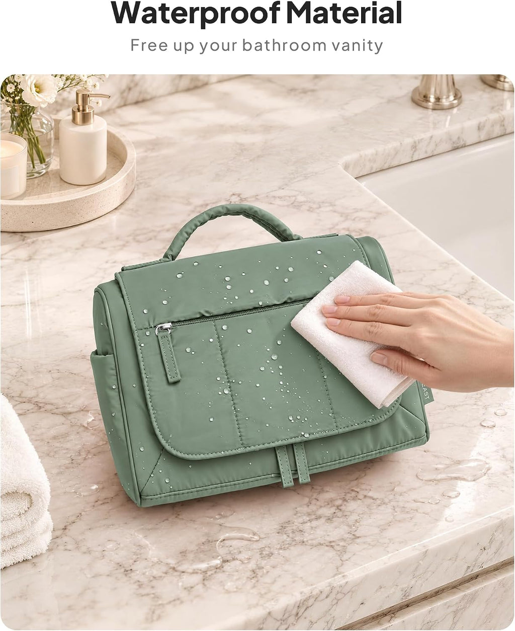 Neceser colgante de viaje para mujer, bolsa de maquillaje grande