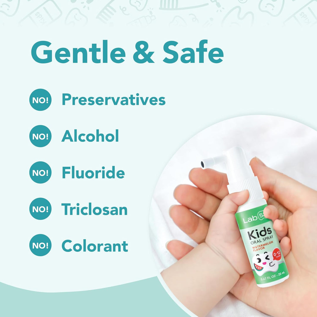 LAB52 - Aerosol oral para niños, ayudante de pasta de dientes, xili...