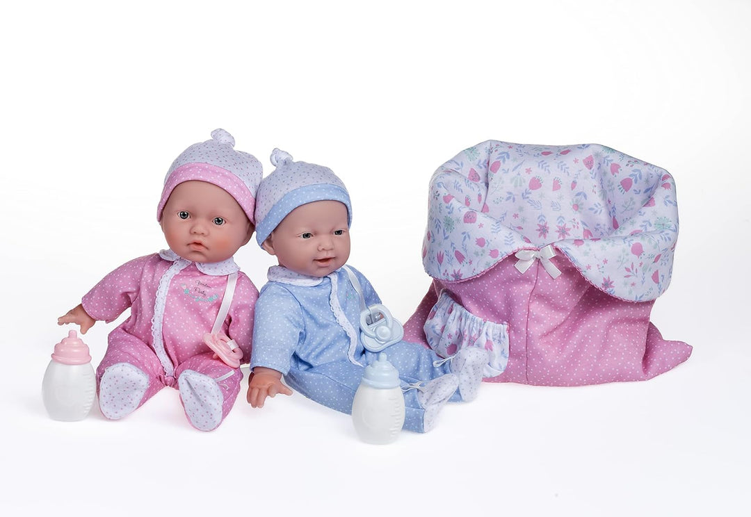 JC Toys La Baby - Muñecas de bebé gemelas de cuerpo suave de 11 pul...