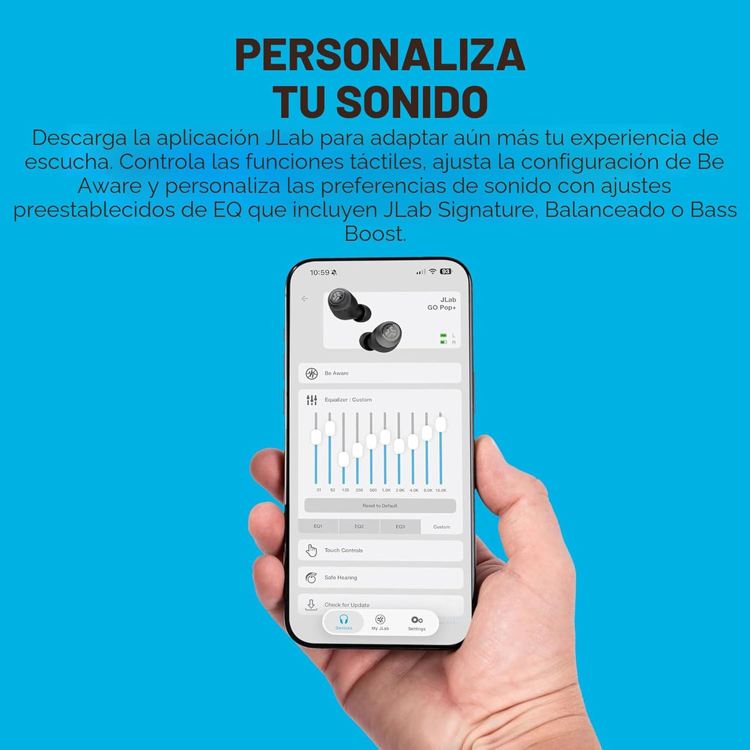 JLab Go Air Pop+ Auriculares Verdaderamente Inalámbricos, Auricular...