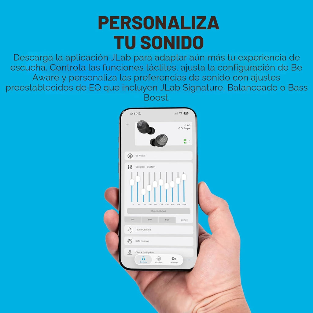 JLab Go Air Pop+ Auriculares Verdaderamente Inalámbricos, Auricular...