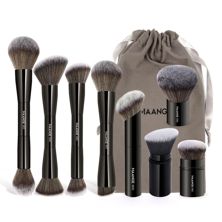 MAANGE 8 Pzas Brochas de Maquillaje con Bolsa, Brochas de Maquillaj...
