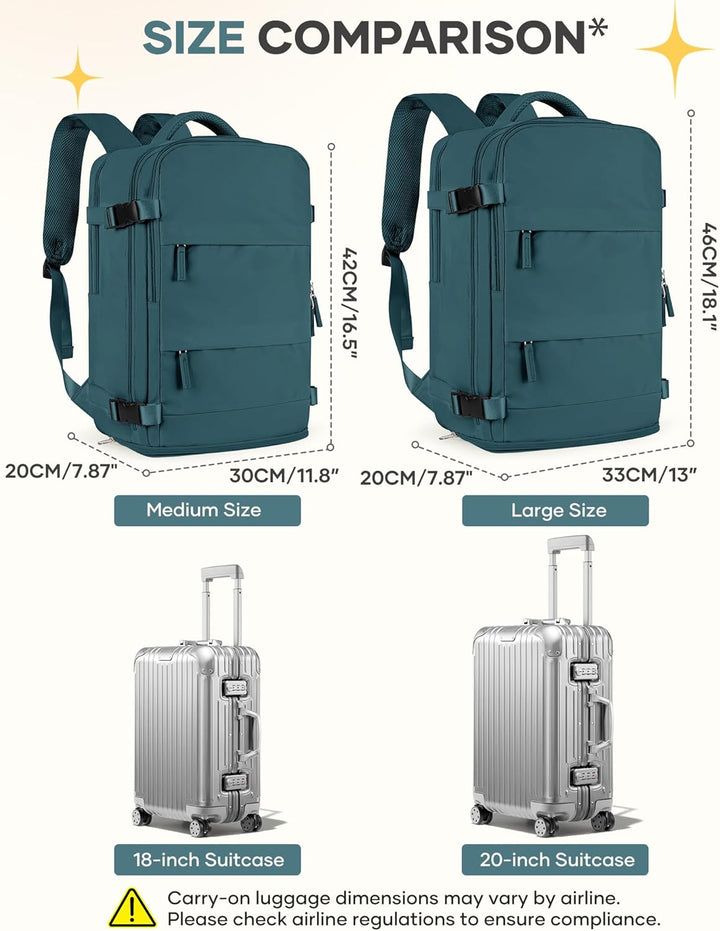 Coofay Casual o Versátil, A-pavo real azul, Estándar, Mochilas de v...