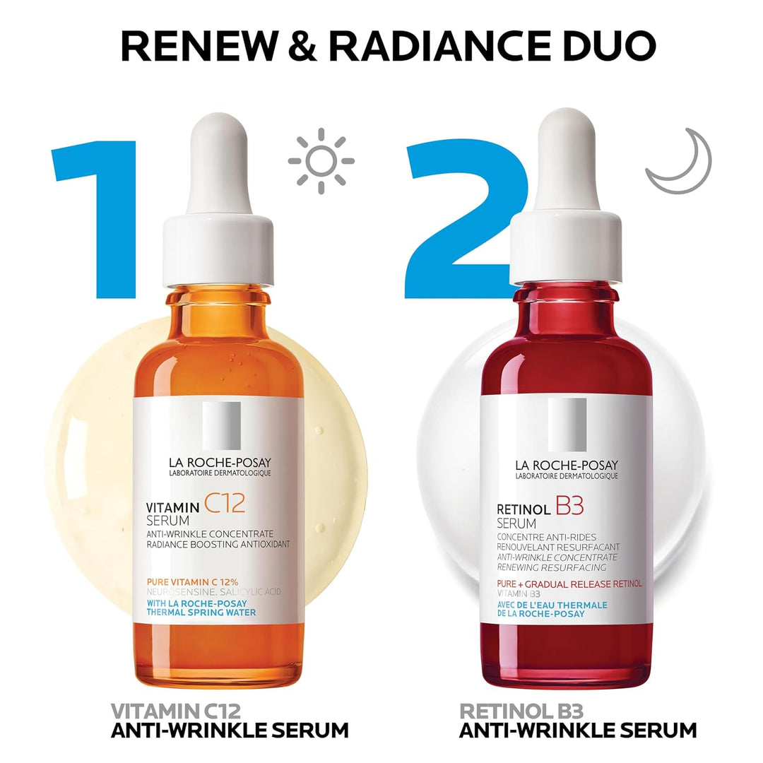 La Roche-Posay Suero puro de Vitamina C al 12% para cara con ácido...