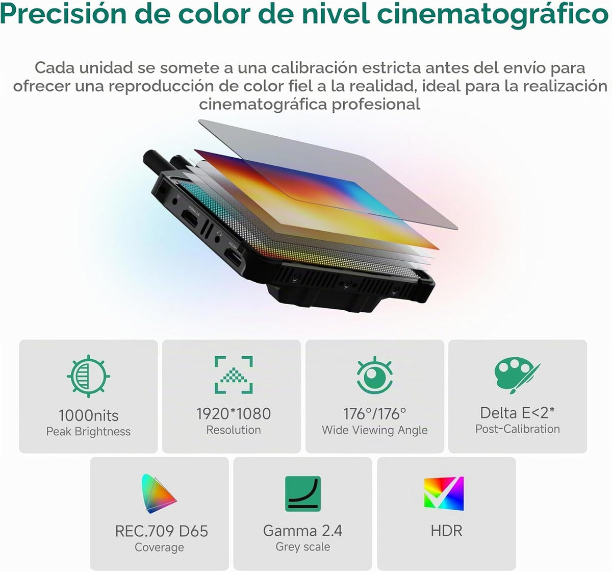 Accsoon CineView M7H Pro 4K60 Transmisor de video inalámbrico Receptor y monitor de cámara, 7 pulgadas Control de cámara 3D LUT HDMI 1200ft 60ms LAT., Monitoreo móvil, par CineView M7 Pro/Master 4K
