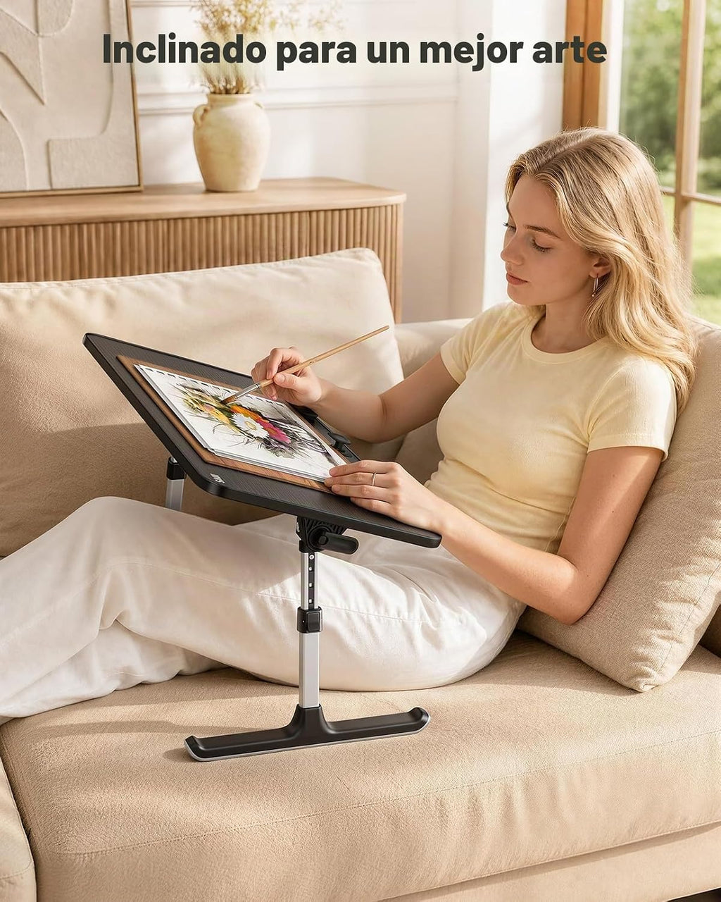 Escritorio para Laptop para Cama, SAIJI Mesas de Regazo para Comer y Escribir