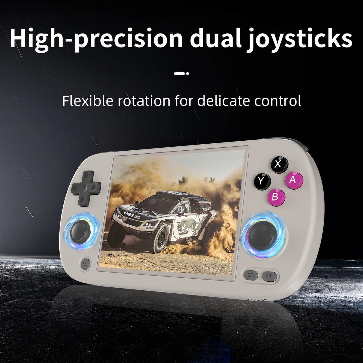 Anbernic RG40XX H Retro Handheld Game Console RG40XXH Consola de juegos portátil de 4 pulgadas Pantalla IPS Sistema Linux 64G TFCard Juegos precargados 5000+ RG40XX H Soporta salida de TV HDMI 5G WiFi Bluetooth 4.2 Gris