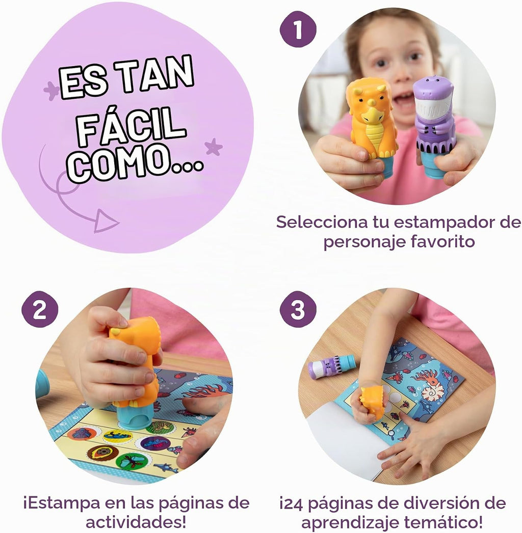 Melissa & Doug Sticker Wow!™ T-Rex y Triceratops Bundle: Dos almohadillas