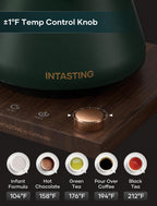 INTASTING Hervidor Eléctrico con Pico Longo y Control de Temperatura de ±1℉, 0.9L