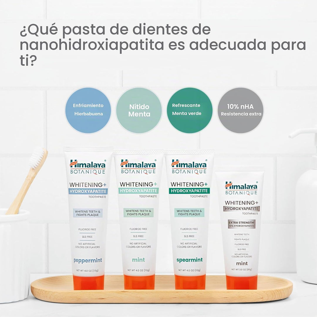 Himalaya Botanique Whitening+ Pasta de dientes hidroxiapatita, ment...
