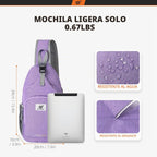 SKYSPER - Mochila cruzada con bloqueo RFID, mochila de bandolera, mochila para el hombro, mochila de viaje y senderismo, para mujeres y hombres, Púrpura, Casual