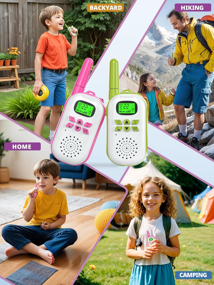 Inspireyes Walkie Talkies para niños recargables, juguetes para niñ...