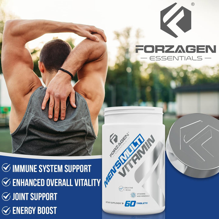 Forzagen Essentials Multivitamínico para hombre con creatina y BCAA...