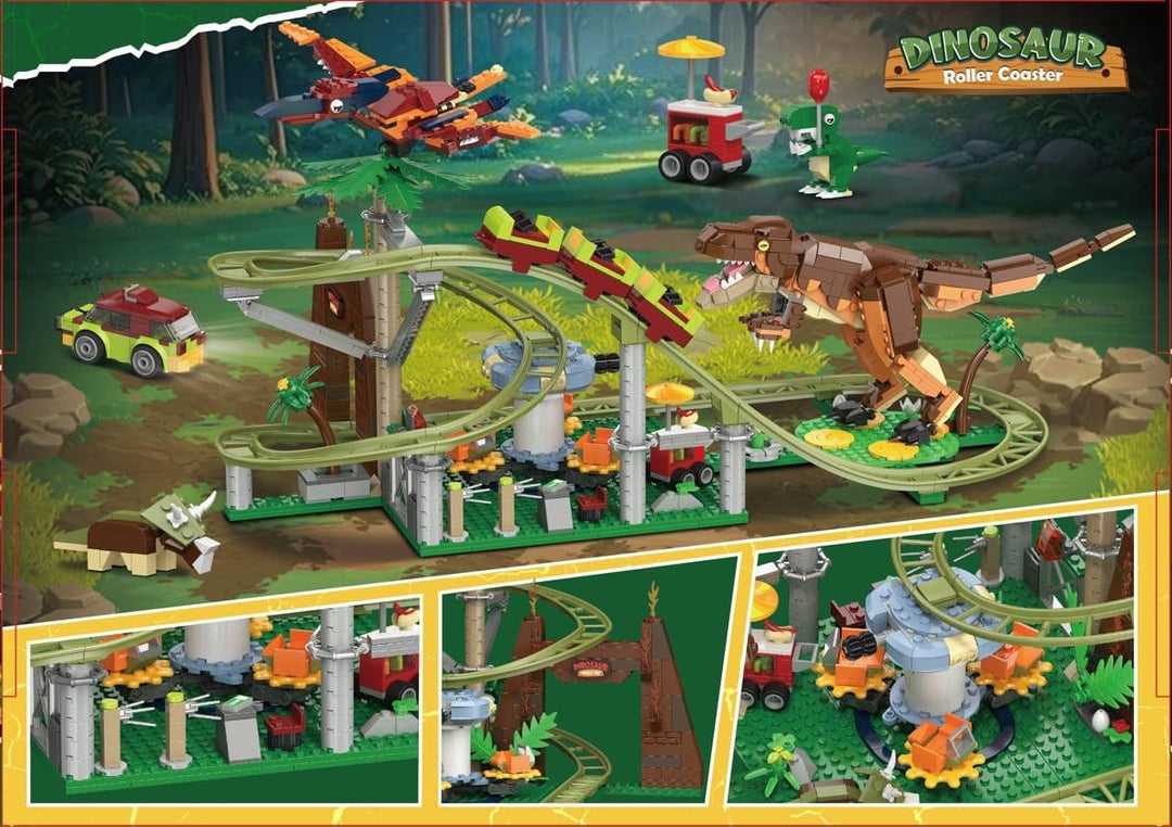 HOGOKIDS Juego de construcción de montaña rusa de