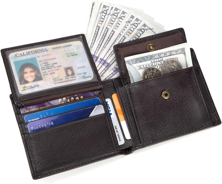 ITSCOSY Billetera para hombre con bloqueo RFID, suave, de piel auté...