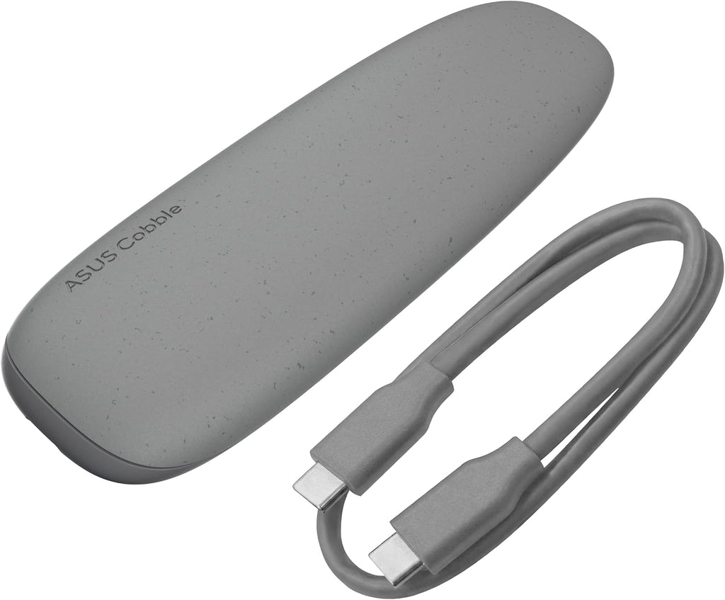 ASUS Cobble Carcasa SSD M.2, sin herramientas, USB-C 10 Gbps externa NVMe/SATA, refrigeración de aluminio, IP55 resistente al agua y al polvo, compatible con M.2 2230-2280, para PS5, MacBook y Windows, gris, 1 año de garantía