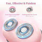 Brightup - Afeitadora facial sin dolor para mujer, piel suave en ca...