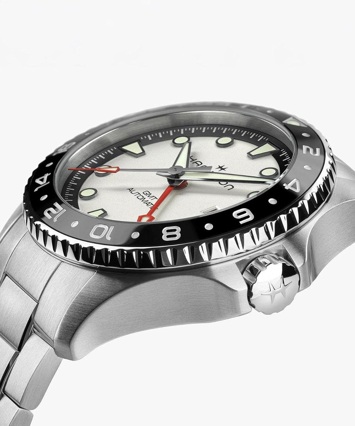 Hamilton Reloj para hombre automático azul marino caqui, acero inoxidable